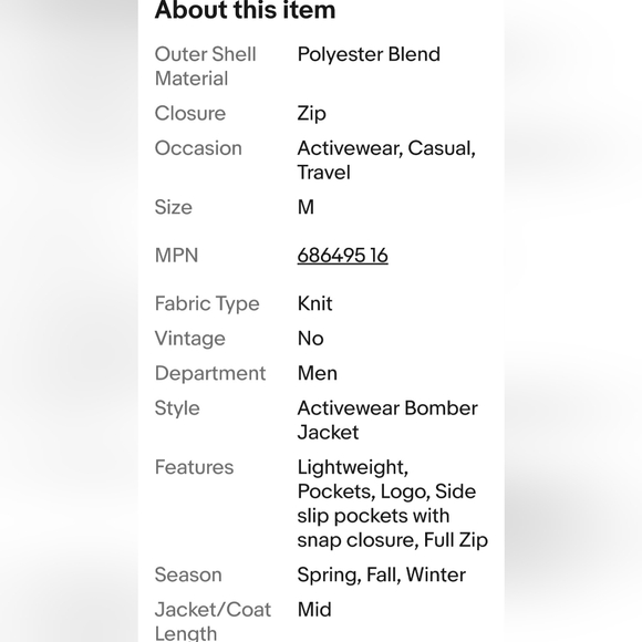 Mens PUMA Lightweight Bomber Jacket Two Tone Navy Size Medium - Picture 15 of 16